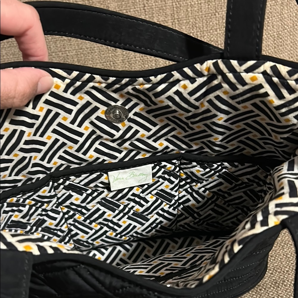 Vera Bradley Black Quilted Shoulder Bag with Diamond Stitching - Picture 7 of 7